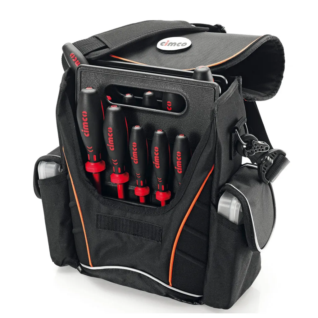 Sacoche à Outils Cimco 175134 de 1,3 kg avec 2 Poches et Range-outils