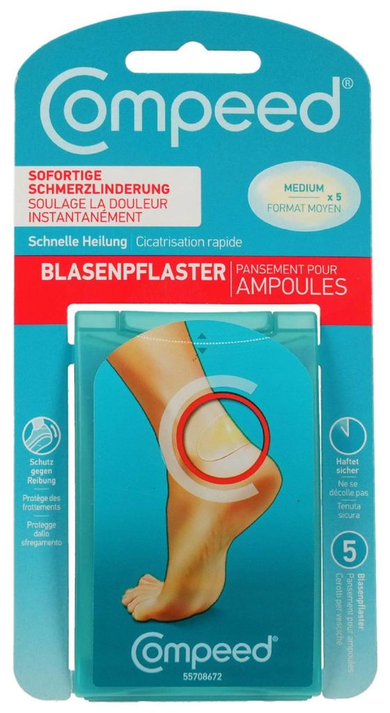 Compeed Blasenpflaster Medium, 4,2 x 6,8 cm, Rund, Beige, Produktbild 