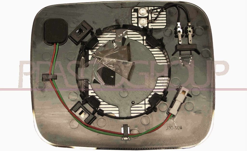 PRASCO Spiegelglas Außenspiegel Rechts für JEEP Renegade SUV (BU, B1) Beheizbar Konvex Automatische Abblendung JE1007523