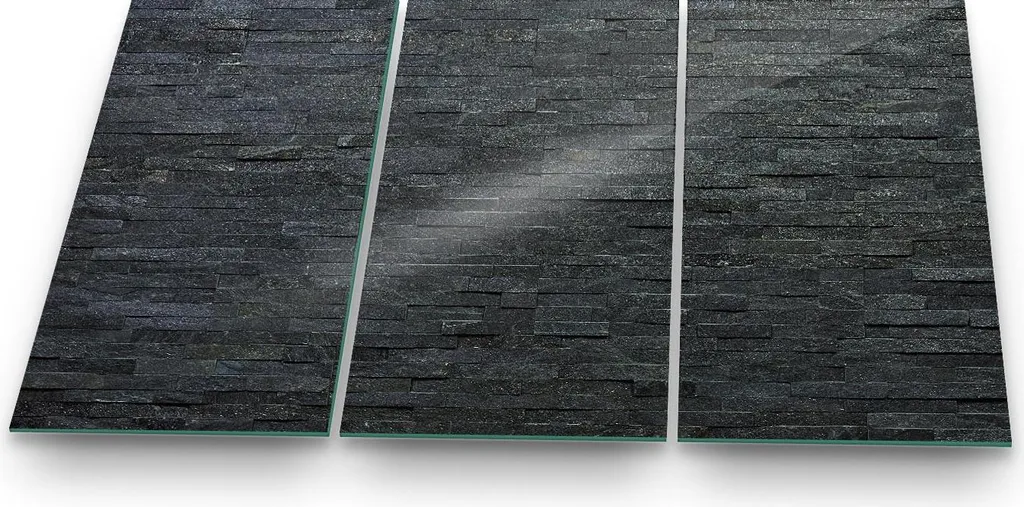 Copertura Piano Cottura Ceramica 90x52 3 Pezzi Nero Mattone - Universale