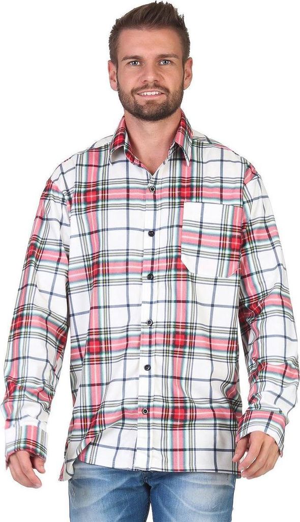 Camicia da boscaiolo da uomo a quadri camicia casual a Immagine del prodotto 