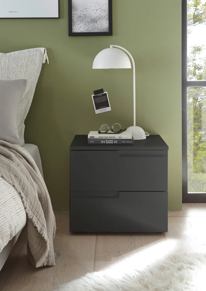 Petit Meuble de Rangement Spice Graphite - Table de Chevet Moderne Chic