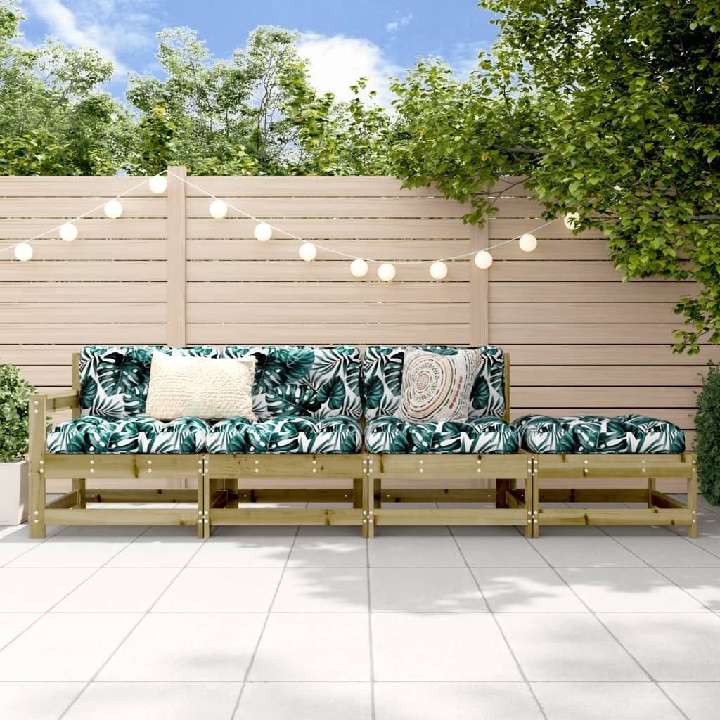 Design Möbel 4-tlg. Garten-Lounge-Set Kiefernholz Imprägniert - 2024 Neu