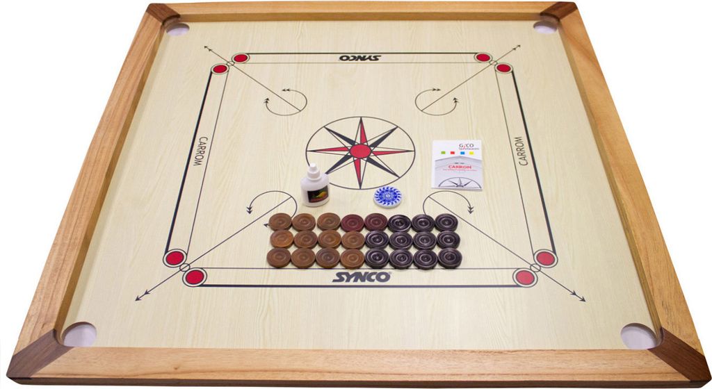 GICO Carrom Board Synco Turnier 74x74 cm - Spielbrett Produktbild 