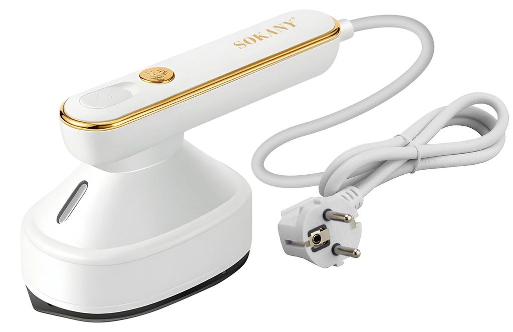 Sokany, Leistungsstarker Dampfglätter 1200W für einfaches Glätten, Weiß / Gold