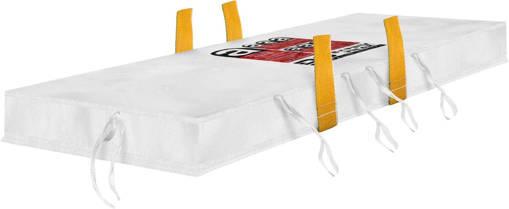 Plattenbag 320x125x30cm Asbest Big Bag Well Platten Warndruck Traglast 1500 kg beschichtet mit Schürze und Deckel