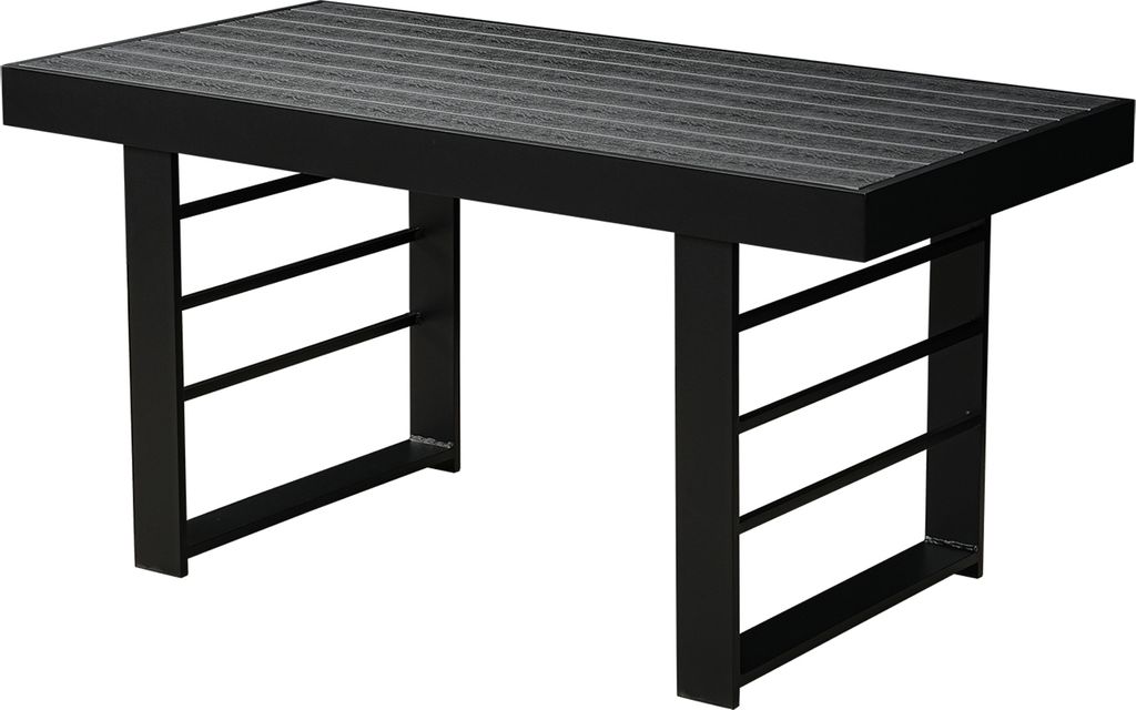 MEXO Gartentisch Esstisch aus Aluminum mit WPC-Tischplatte Produktbild 