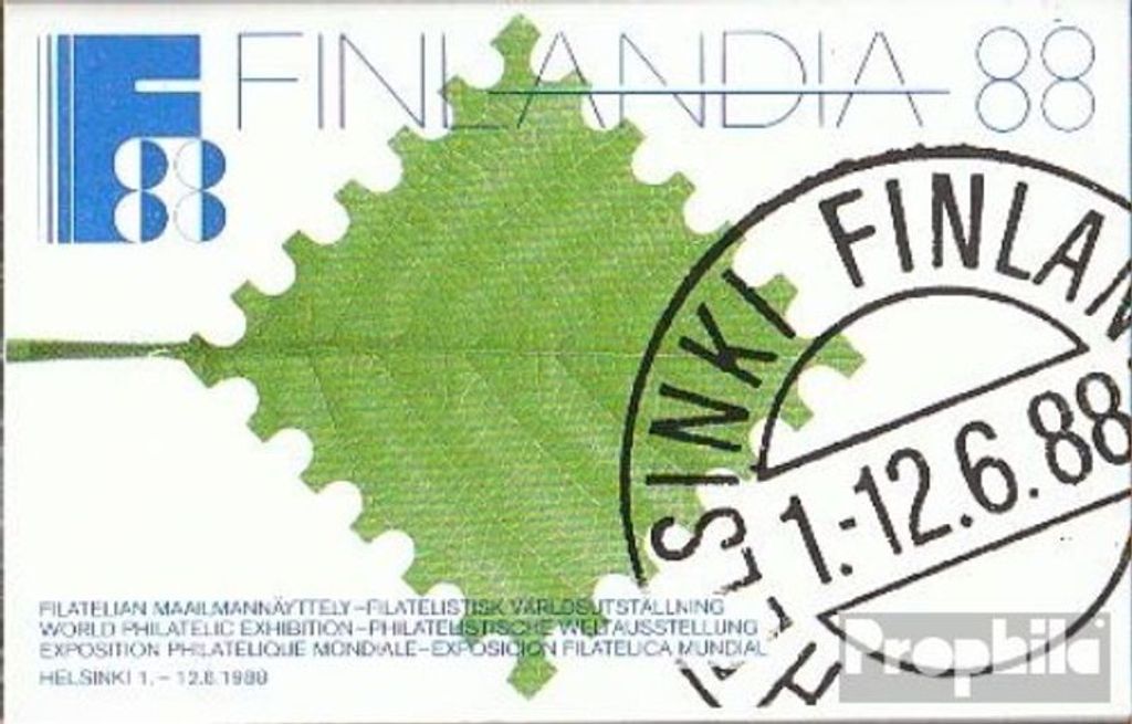 Briefmarken Finnland 1987 Mi MH19 (kompl.Ausg.) gestempelt Staatswappen