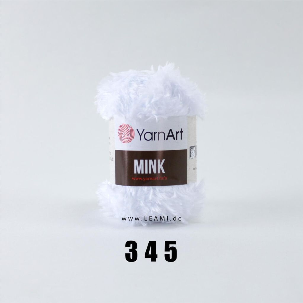 YarnArt Mink, Effektgarn, Flauschgarn, leami, leamigurumi 345 weiß