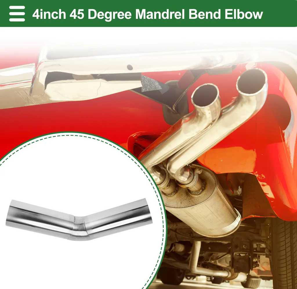 Réparer Échappement avec Tube Coude 45° Inox 304 - 102mm Anti-Corrosion