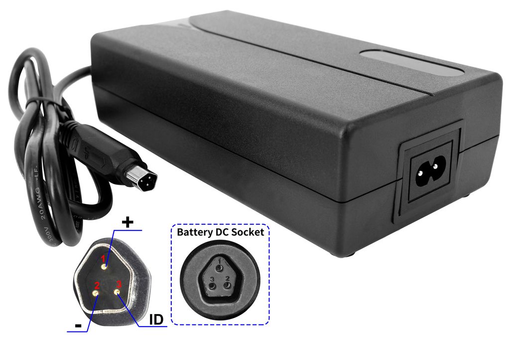 PowerSmart 54V/48V 3-Pin Ladegerät für Fischer Terra 2.1 Terra 2.1 Junior Montis EM 1724