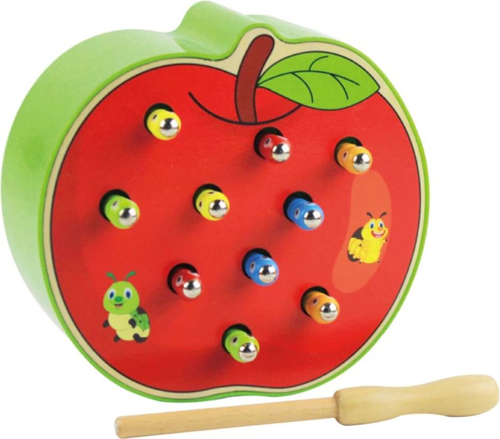 Kx6529_1 Gosiennica Magnetyczna Drewniana Jablko Zdjęcie produktu 