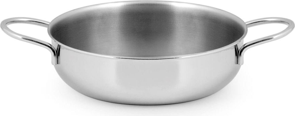 Home Stielkasserolle mit 2 Griffen, Edelstahl, Stahl, 22 cm