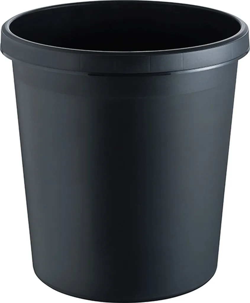 Corbeille à papier Re-Solution 18l noire - Lot de 10 poubelles de bureau