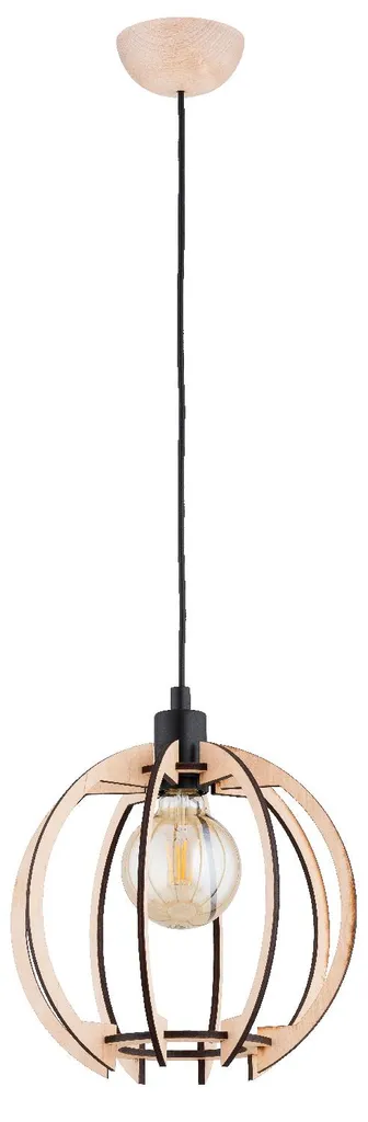 Suspension pour table à manger bois clair et noir luminaire intérieur