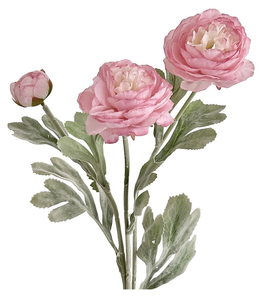 Künstliche Ranunkel (Ranunculus asiaticus) – Wiederverwendbare Kunstblume für Wohnzimmer, Esszimmer, Tischdekoration im Landhausstil