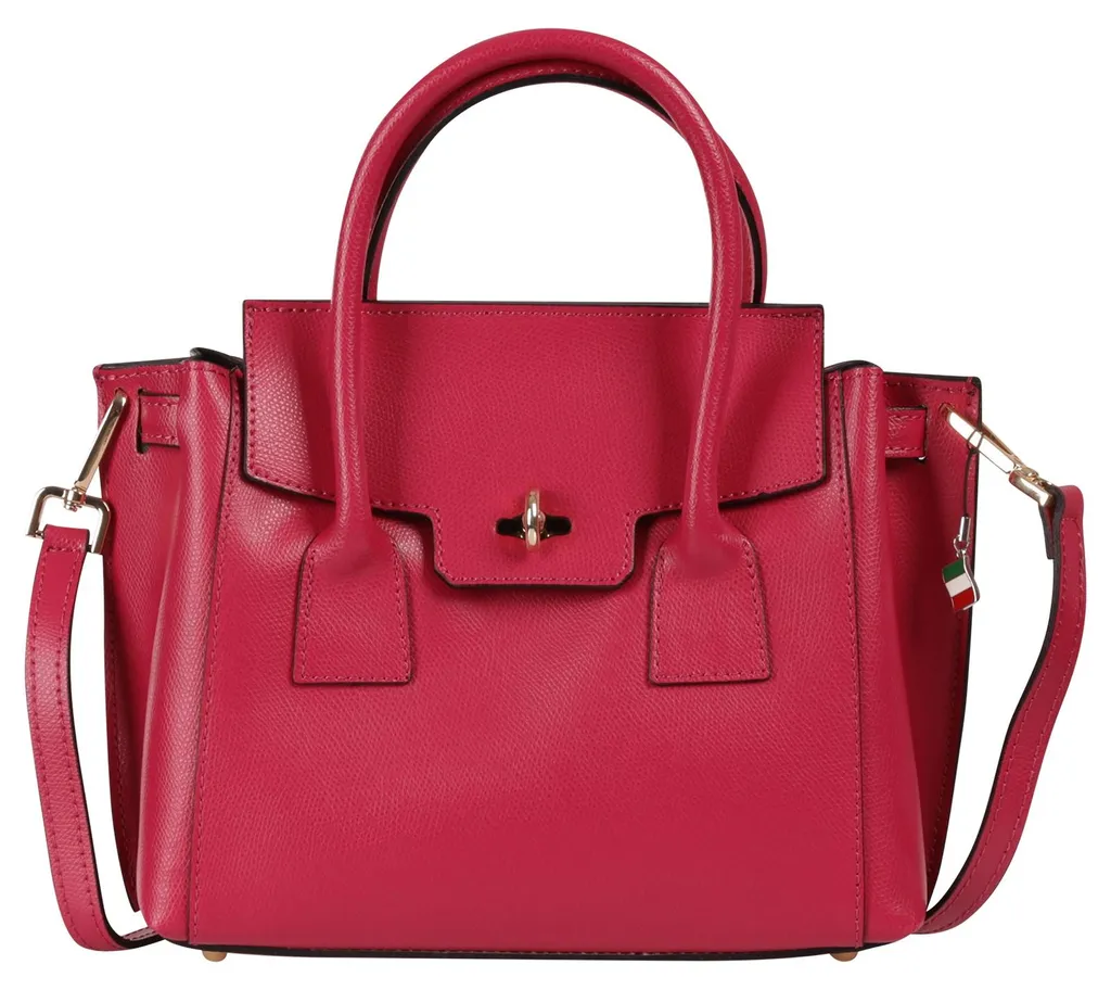 Sac à main Florence en cuir fuchsia OTF848P4 pour femme élégante