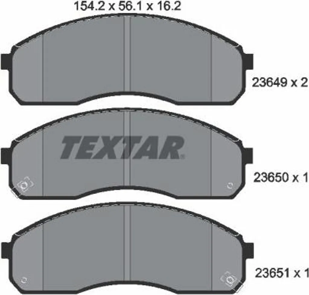 Stop aux bruits de freinage : Plaquettes Textar 2364901 pour Kia Carnival