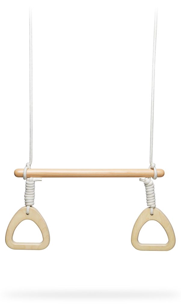 Kinderfeets Holz-Trapez für Kinder, 50 cm Seillänge, mit wasserbasiertem Lack