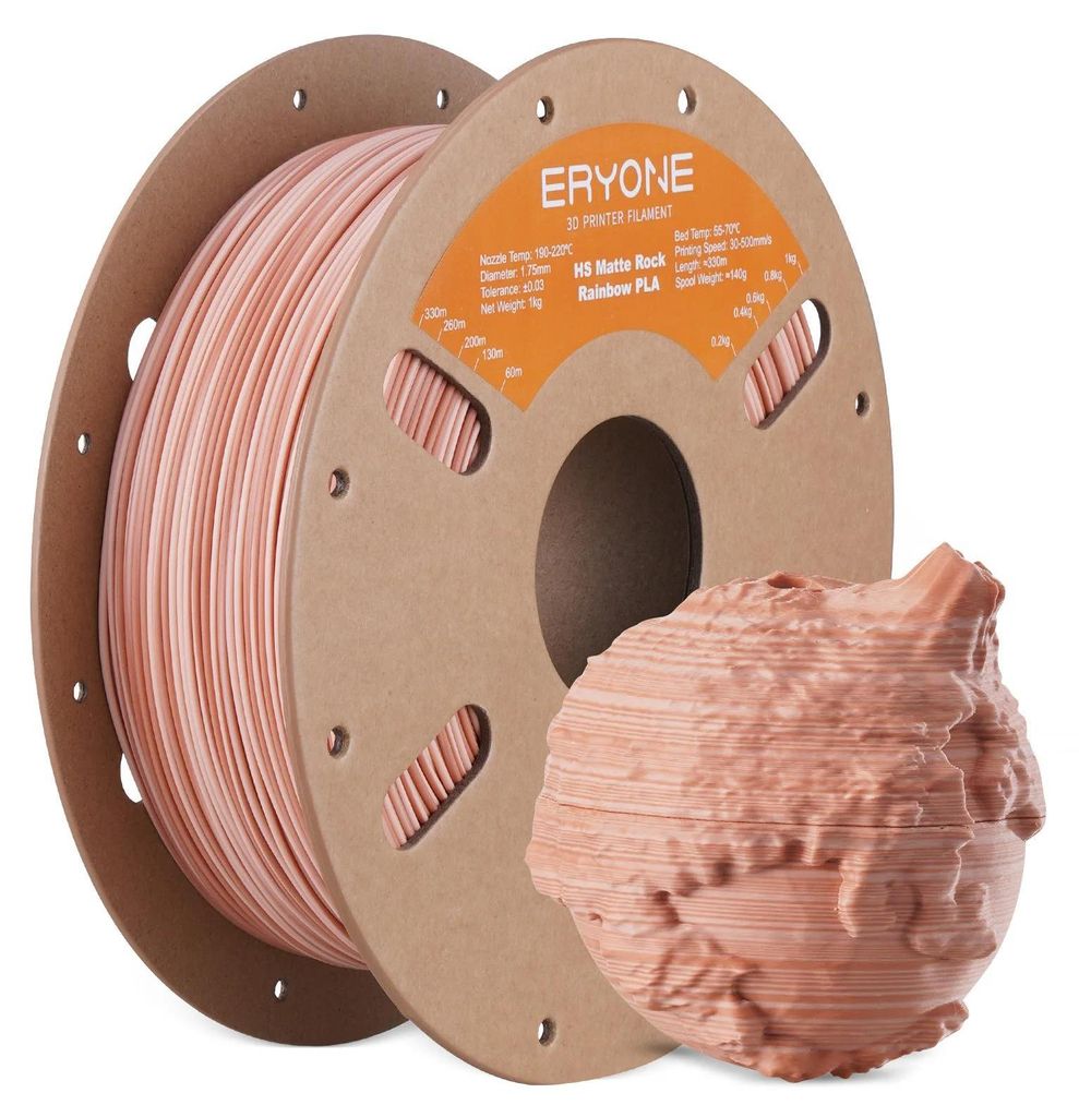 Matte Rock Rainbow PLA - 3D Drucker Filament - Matt Mehrfarbig Regenbogenverlauf - Hohe Druckgeschwindigkeit - 1 kg Spule - Navajo Clay