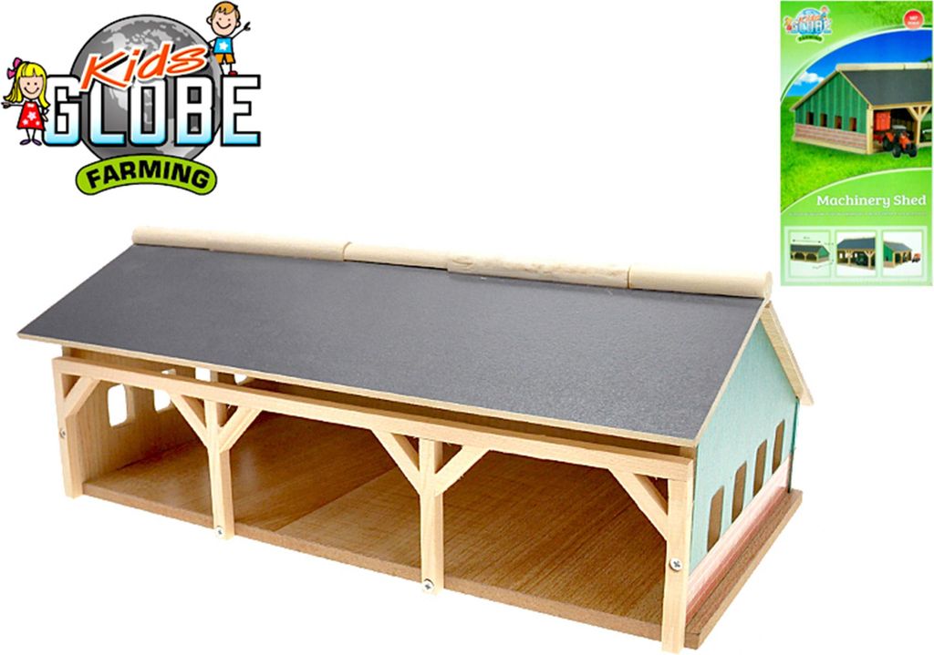 detský glóbus Drevená garáž 17x30x12cm pre traktory 1:87 Obrázok produktu 
