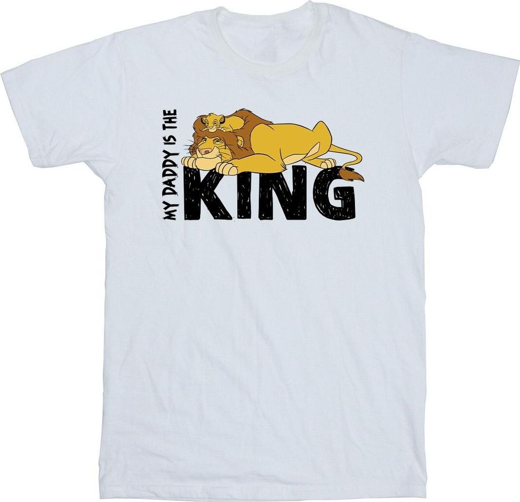 Disney - "The Lion King Daddy Is King" T-Shirt für Herren BI32897 (S) (Weiß)