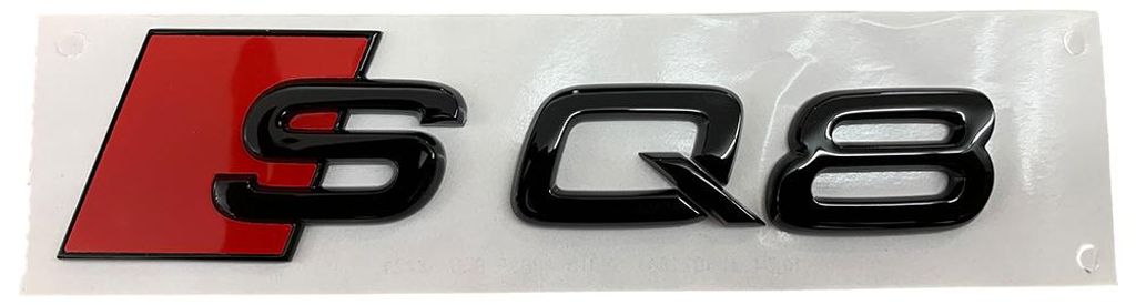 Original Audi SQ8 Q8 4M Schriftzug Emblem Logo Schwarz Black Edition in der Farbe Schwarz von Volkswagen AG