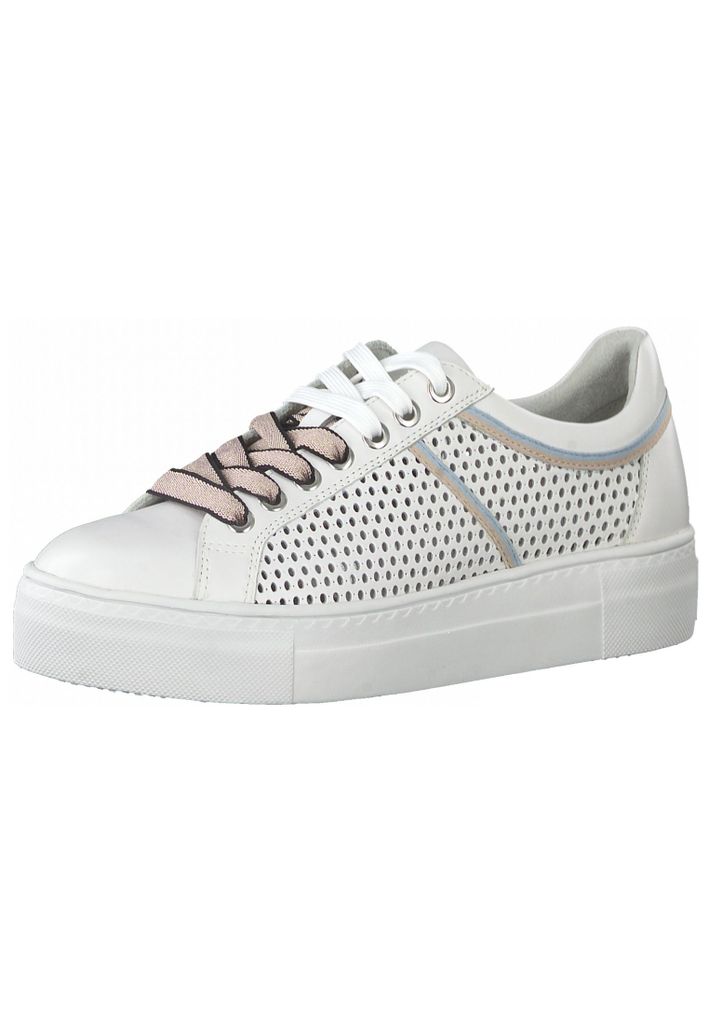 Tamaris Damen Schnürschuhe Halbschuhe Plateau 1-23500-26, Größe:37 EU, Farbe:Weiß