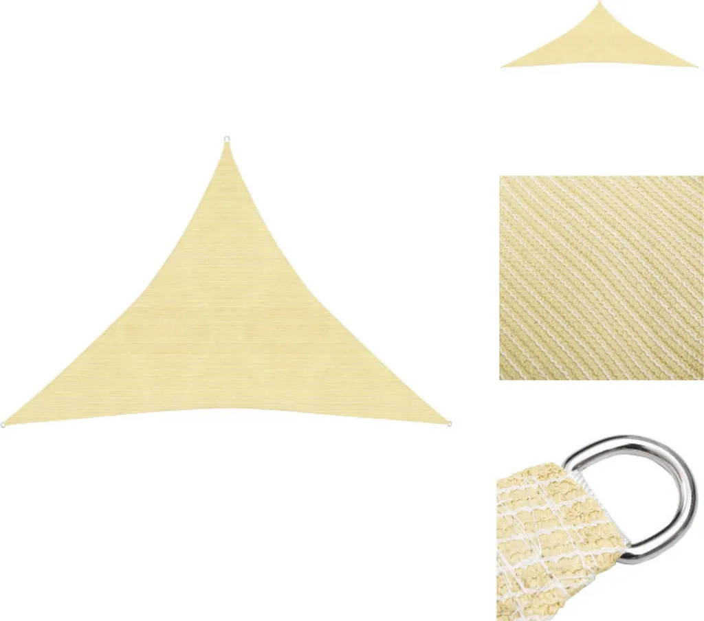 Tenda da Sole HDPE 160g/m² vidaXL 3x3x3m Beige | Resistenza Estrema