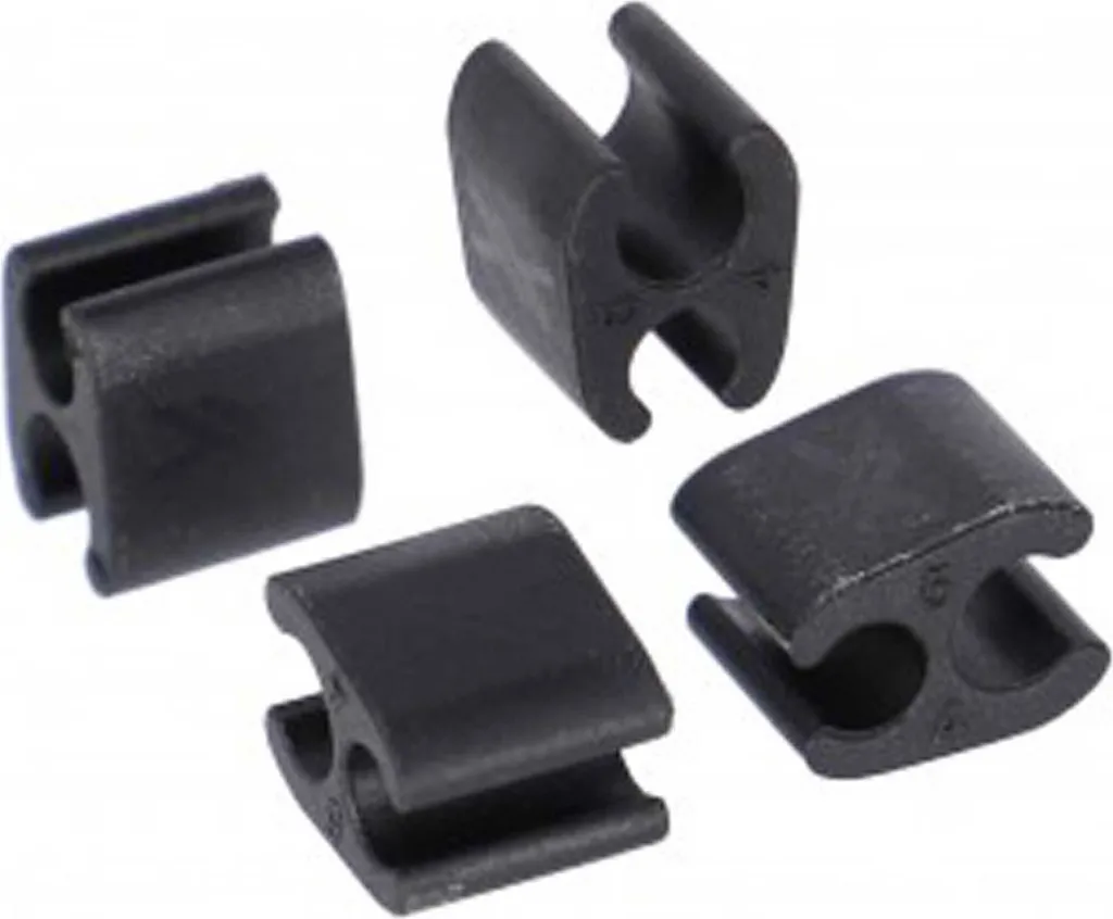 Fixation de câble vélo XLC BR-X119 noir pour gaine de 5mm - 30 unités