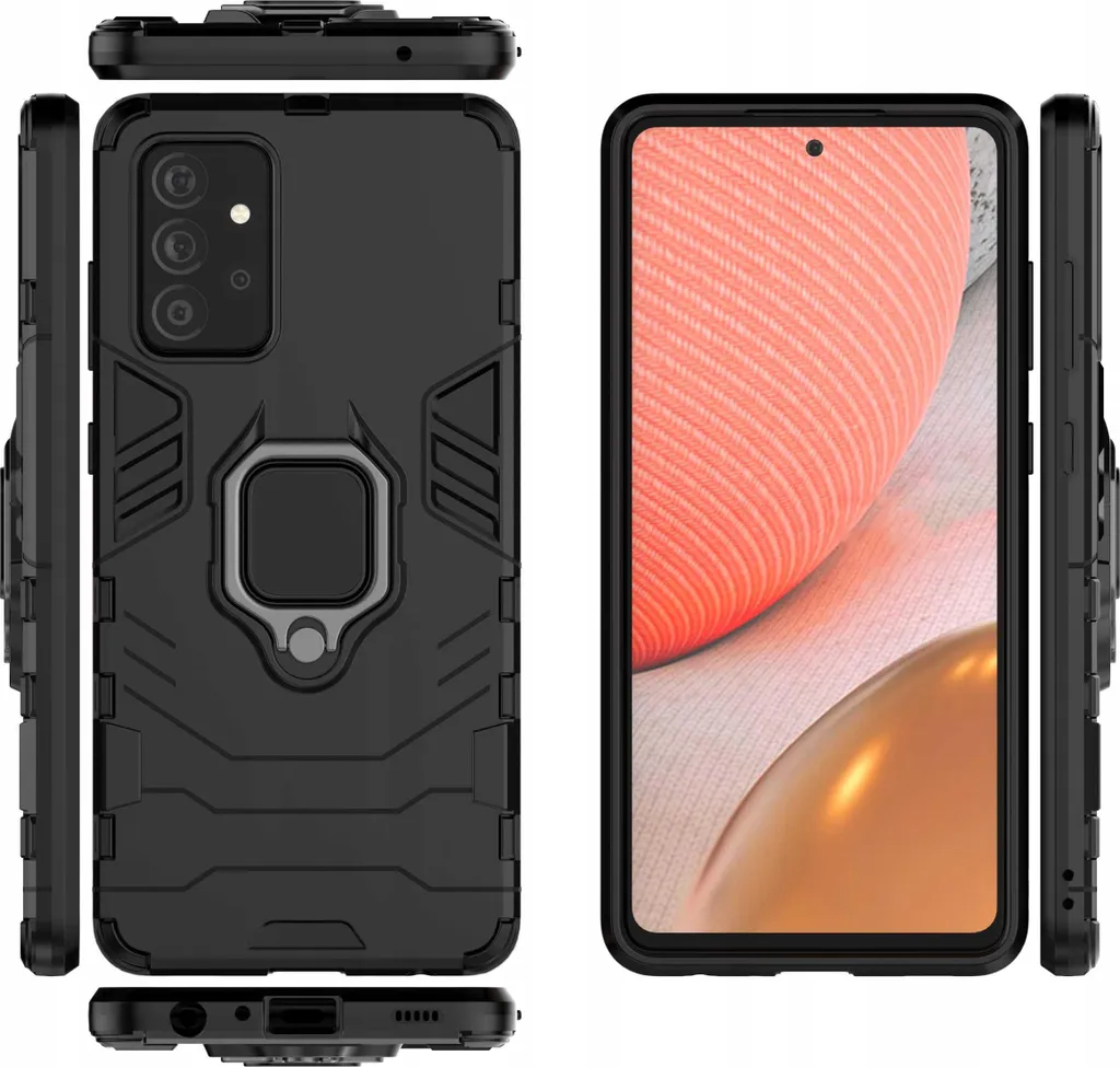 Coque Galaxy A72 5G SPACECASE X-ring Noire avec Support Magnétique - 8