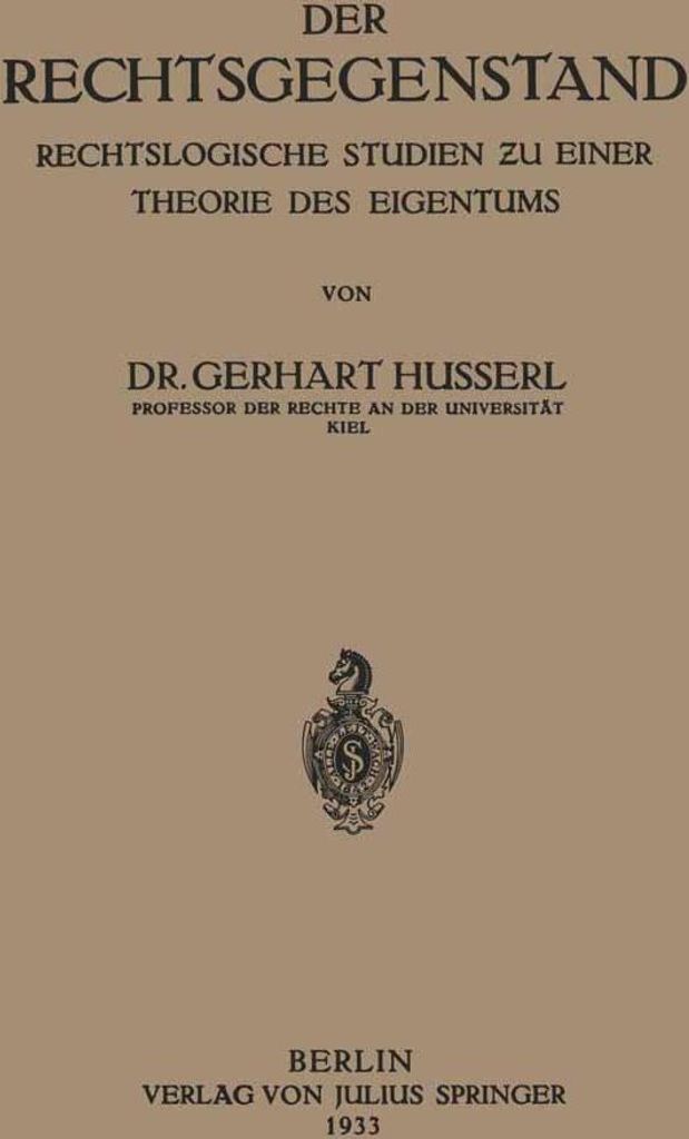 Der Rechtsgegenstand