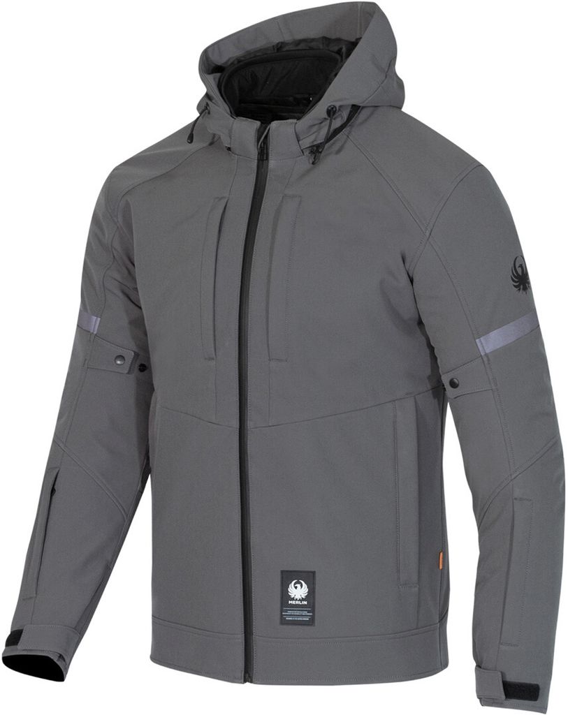 Merlin Flare D3O wasserdichte Motorrad Textiljacke, hellgrau, 3XL