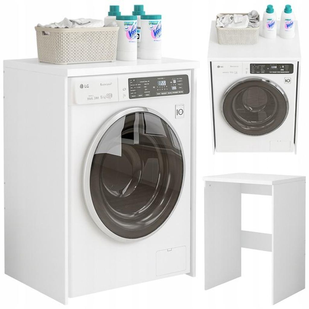 Struttura scandinava per lavatrice in bianco (66 cm) Immagine del prodotto 