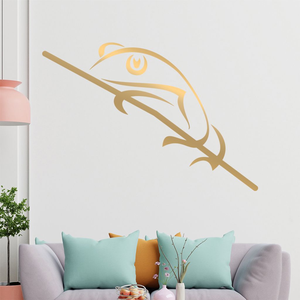 Frosch Linien Wandtattoo in 6 Größen - Wandaufkleber Wall Sticker - Dekoration, Küche, Wohnzimmer, Schlafzimmer, Badezimmer