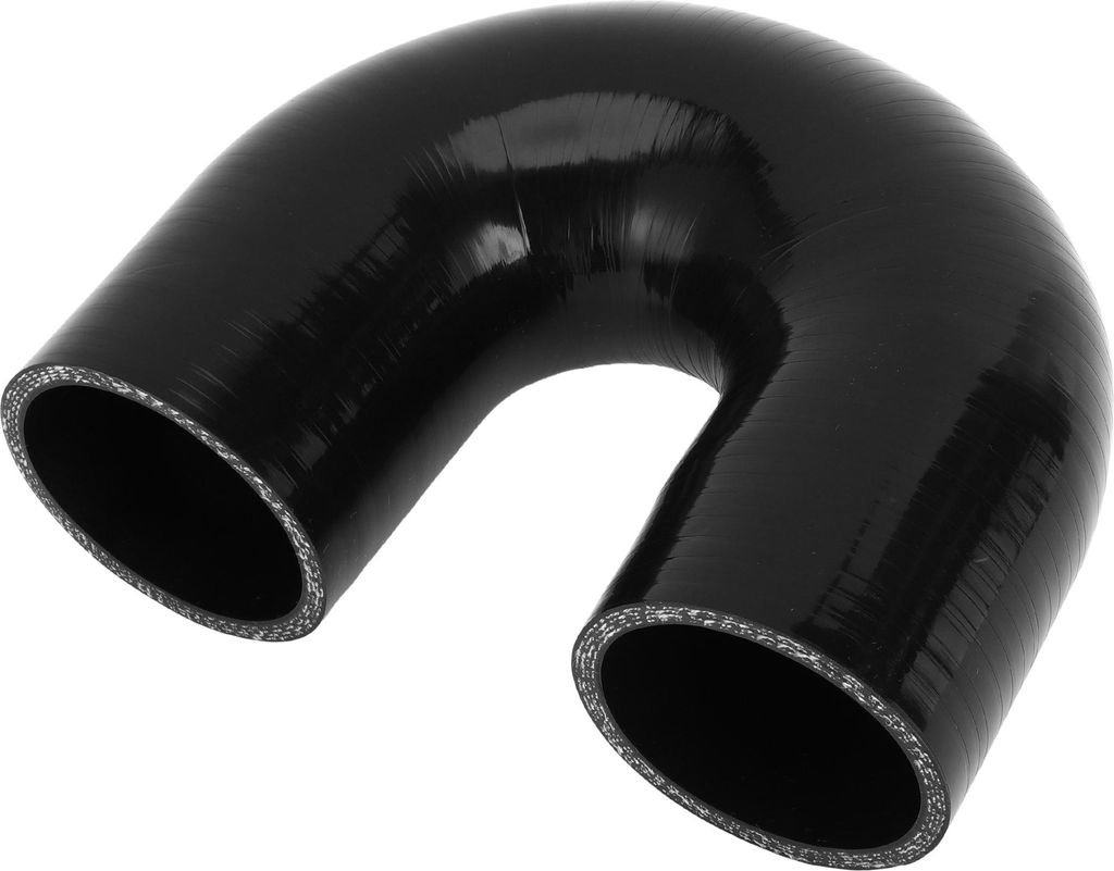 1 Stück 57mm/2,24" ID 102mm/4,02" Länge 180 Grad Schwarzer Autosilikonschlauch Kühlmittelschlauch Universal