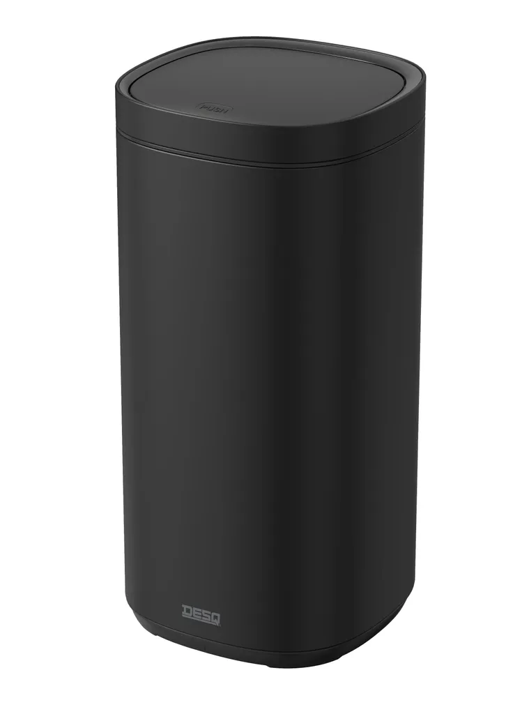 Grande poubelle 30L pour cuisine et bureau inox noir tactile DESQ