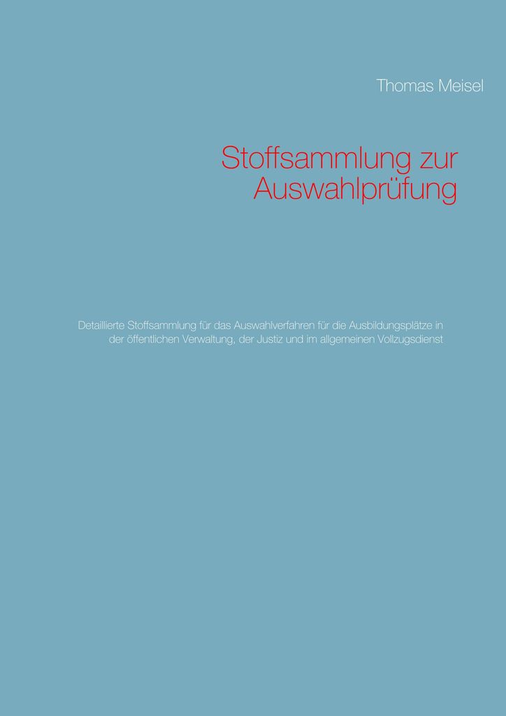 Stoffsammlung zur Auswahlprüfung