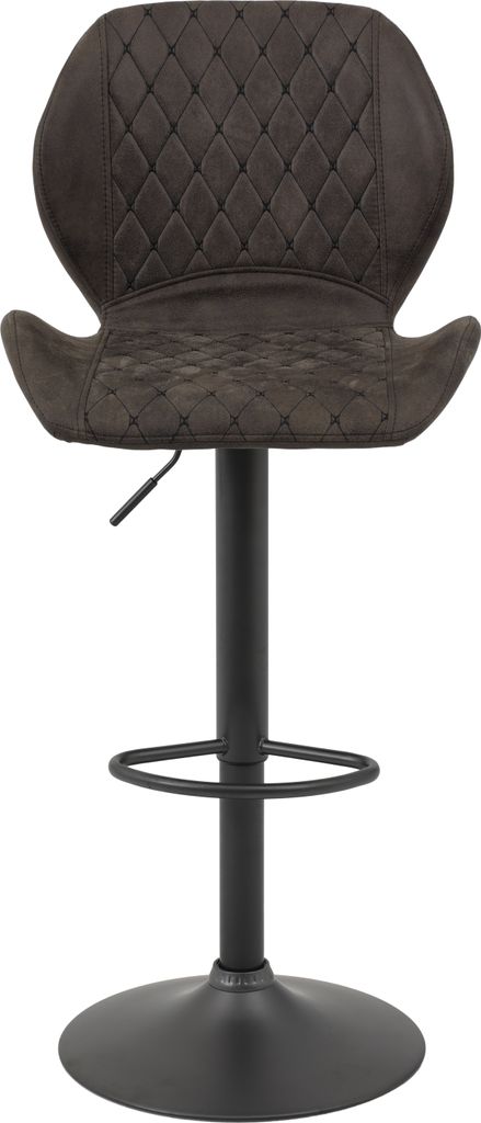 2er Set Barhocker Sonja - Mikrofaser Braun m.Rautensteppung Produktbild 4