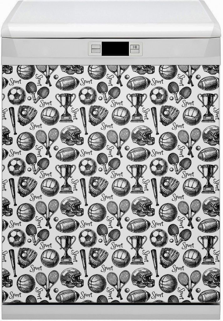 Magnet für Spülmaschine Abwaschbar 60x80 cm Magnet für Spülmaschine Magnetmatte Nachbildung - Motive Sport