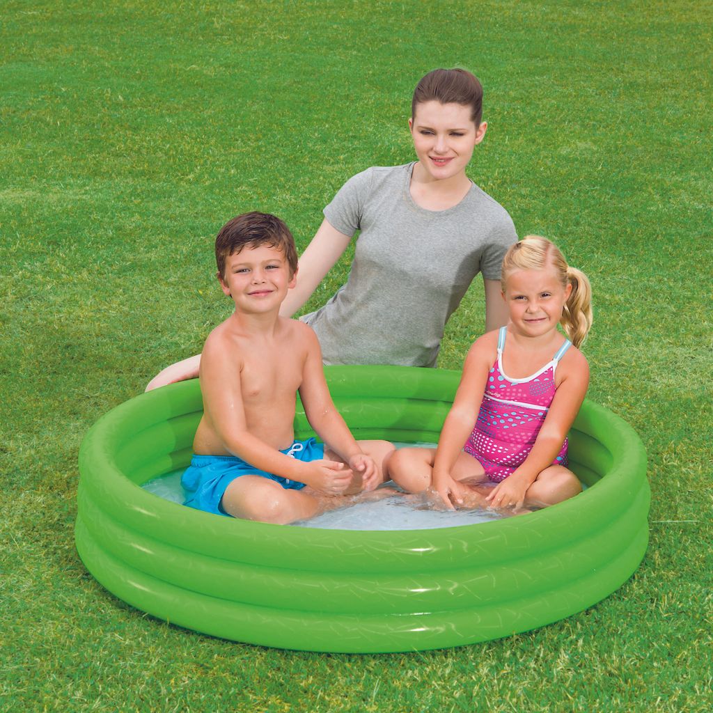 Intex Planschbecken Kinder Sunset Baby Pool Bassin 86 cm rund aufblasbarer Boden 