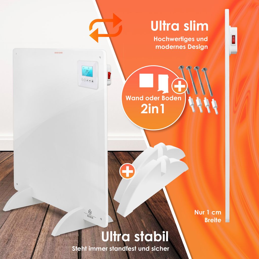 KESSER® Infrarotheizung 425-550 Watt mit Fernbedienung ✓ Produktbild 4