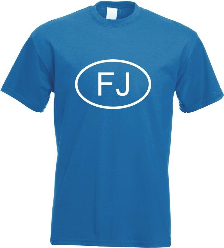 Kiwistar - T-Shirt - royal - Fidschi FJ Motiv Bedruckt Funshirt Design Print - mit Motiv Bedruckt - Funshirt Design - Sport - Freizeit - Herren - XXL