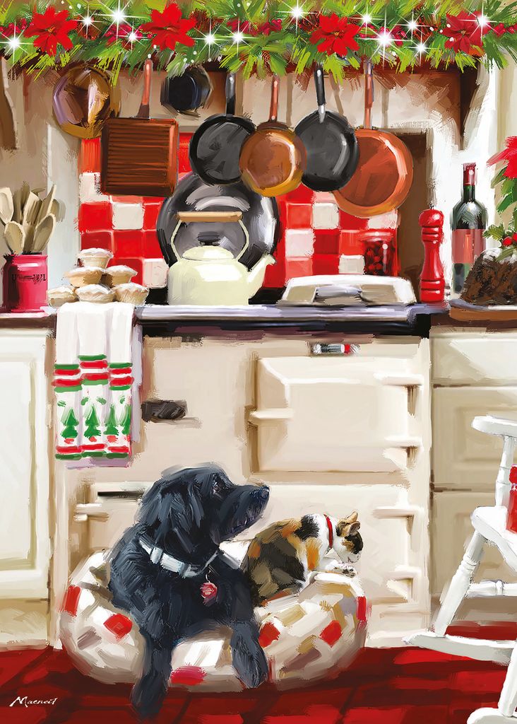 Otter House Puzzle Weihnachts-Puzzle Christmas Kitchen - 1000 Teile