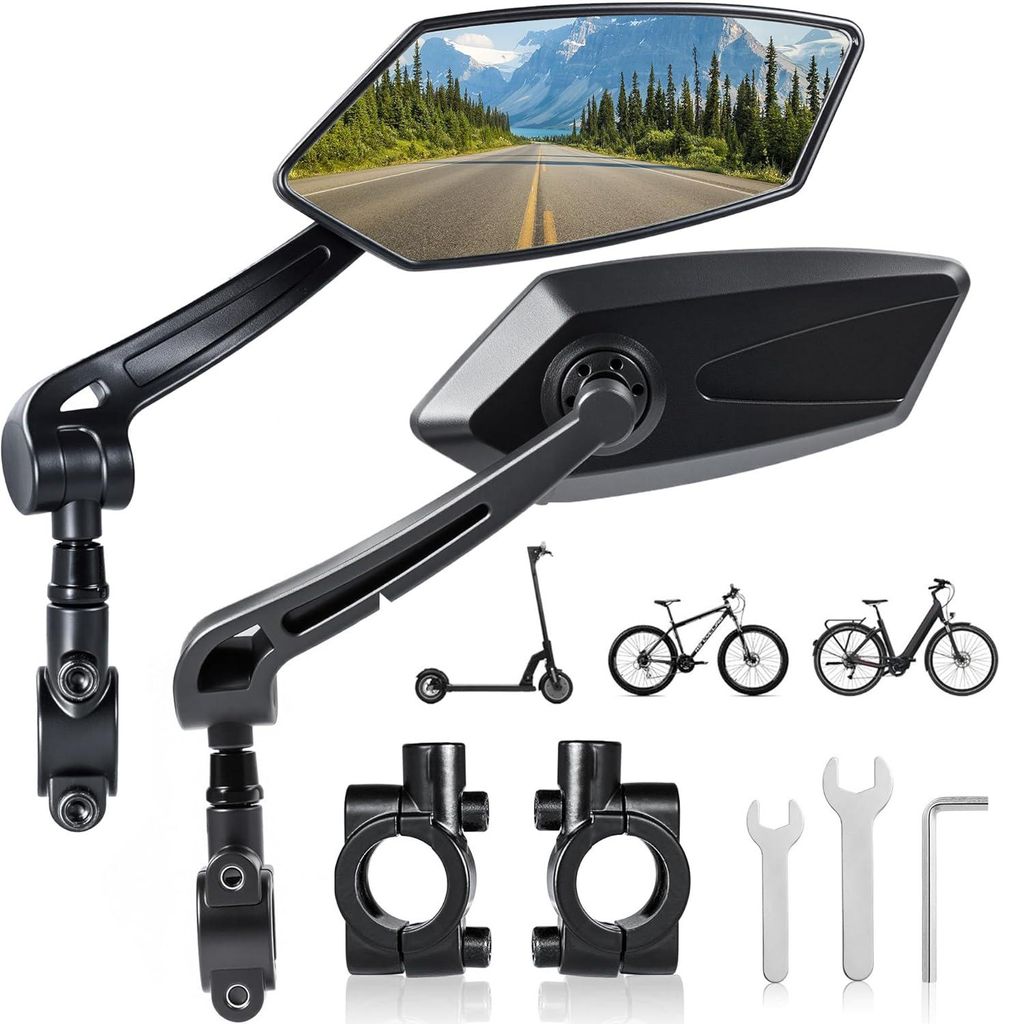 Fahrradspiegel für E-Bike, 360° Klappbar & Drehbar Fahrrad Produktbild 