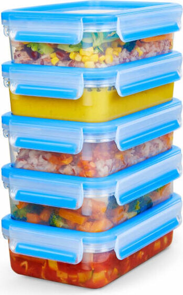 EMSA Clip & Close Frischhaltedose 0,8l, klar/blau, 5-teilig Produktbild 9