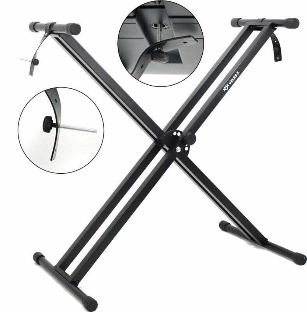 Veles-X Security Double X Keyboard Stand Zusammenlegbarer Keyboardständer Black