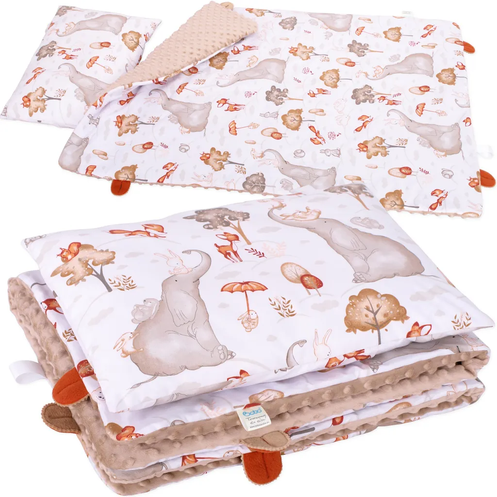 Parure de lit enfant isolée anti-froid en coton Minky 135x100 cm