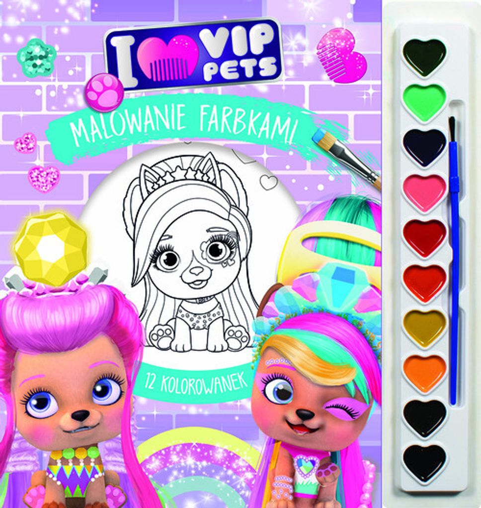 Malowanie farbkami. Amo gli animali VIP - (libro da Immagine del prodotto 