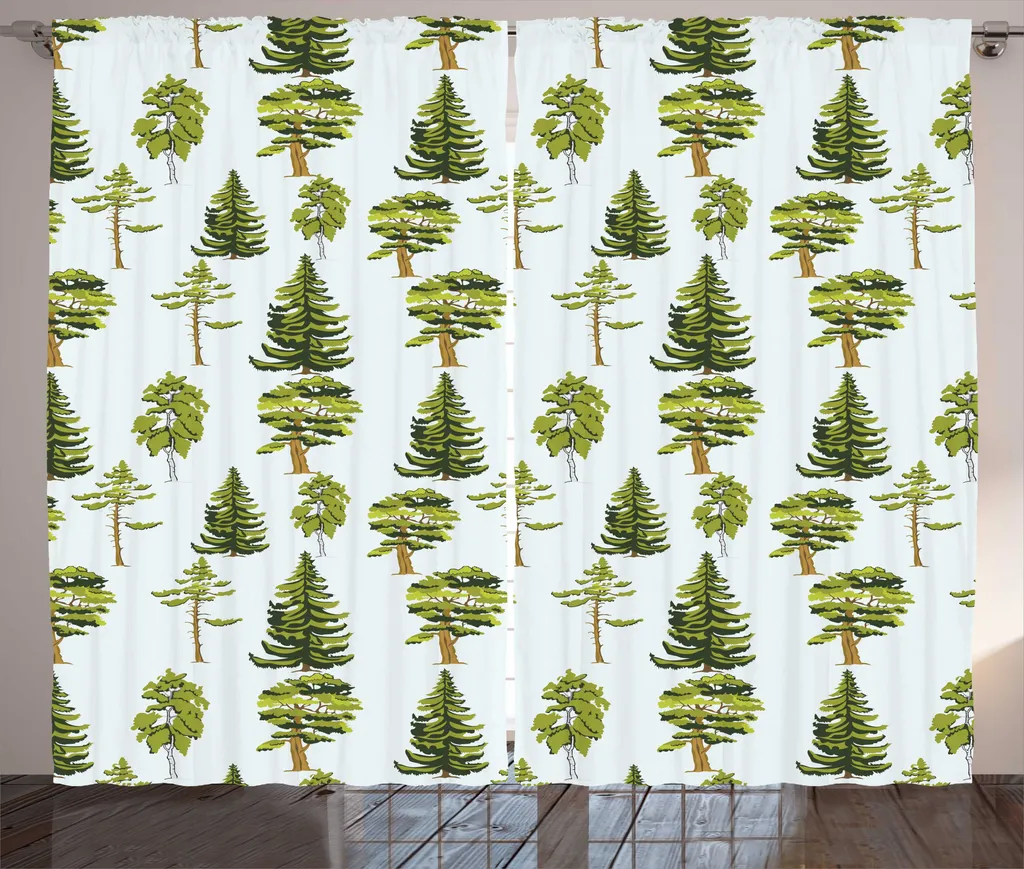 Rideaux de Salon 280x225 cm Déco Rustique Nature pour Fenêtre et Baie